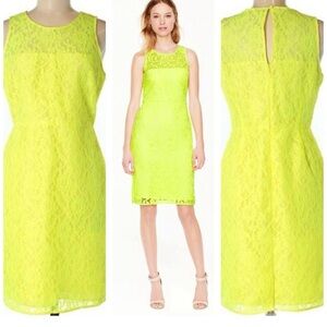 J. CREW Yellow Lace Dress 8